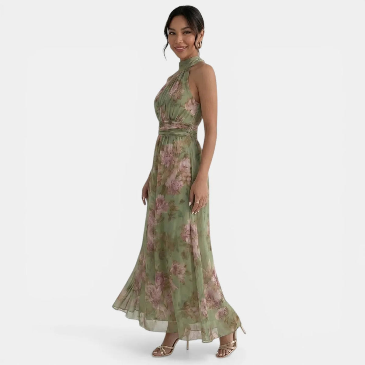 Women's Long Dress with Halter Neck