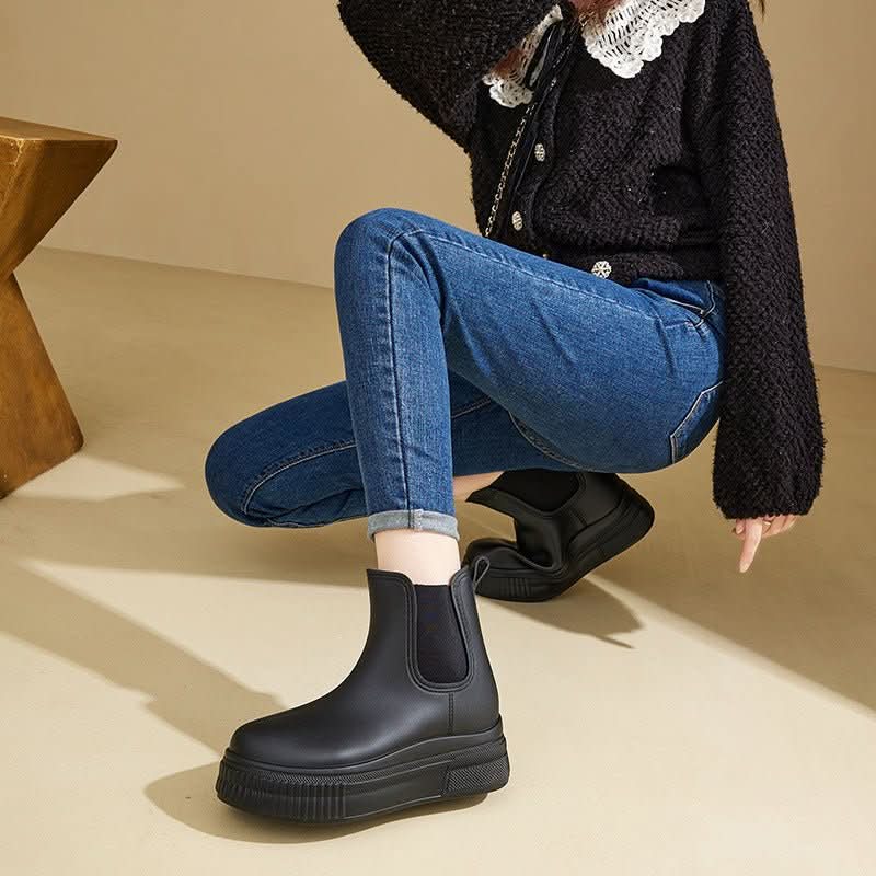 Botas Chelsea de Plataforma para Mujer con Inserciones Laterales Elásticas