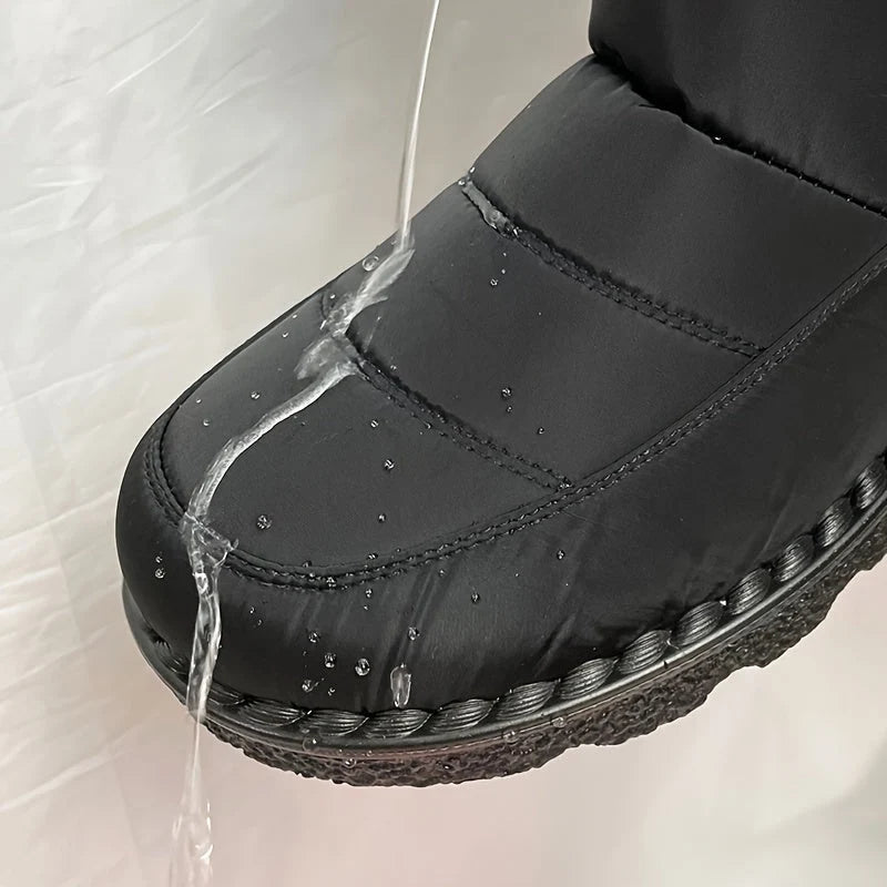 Botas de nieve impermeables para mujer con forro de Sherpa