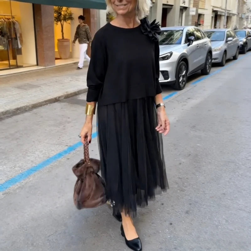 Conjunto de dos piezas para mujer con blusa corta