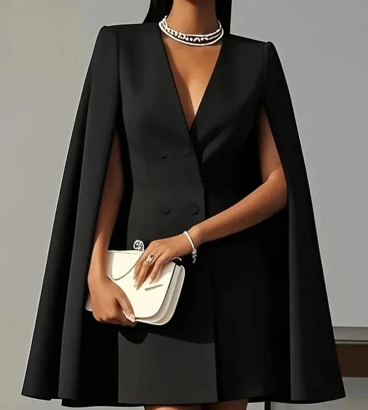 Vestido Blazer para Mujer con Mangas Capa