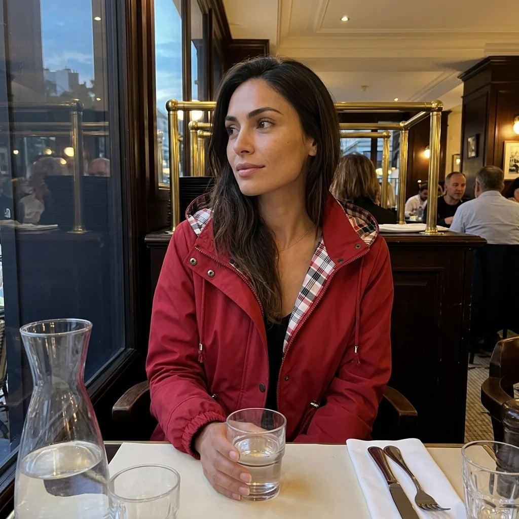 Abrigo Largo Impermeable para Mujer con Cintura Ajustable