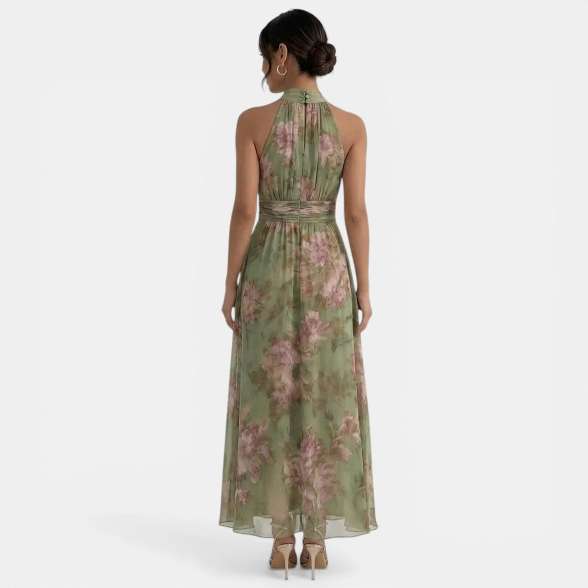 Women's Long Dress with Halter Neck