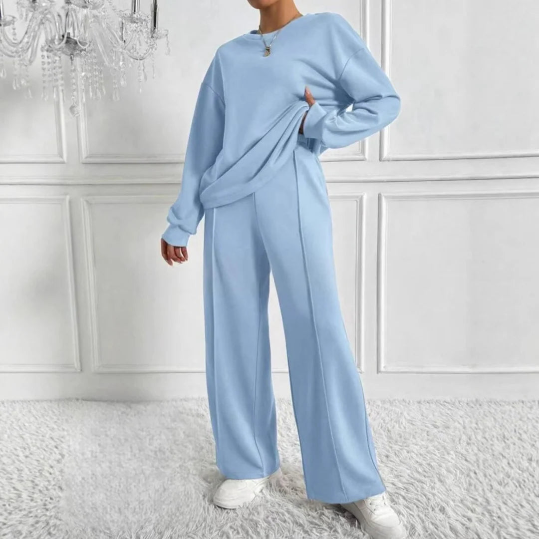 Conjunto de sudadera y pantalones para mujer con cintura alta