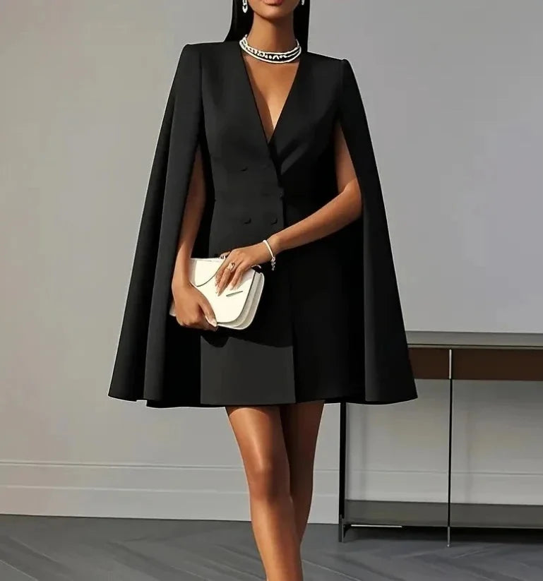 Vestido Blazer para Mujer con Mangas Capa