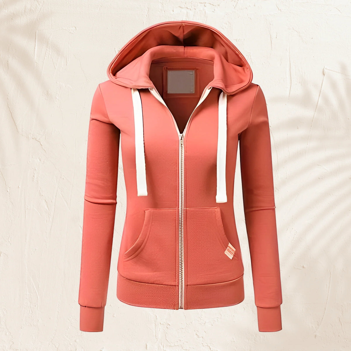 Sudadera con capucha y cremallera para mujer