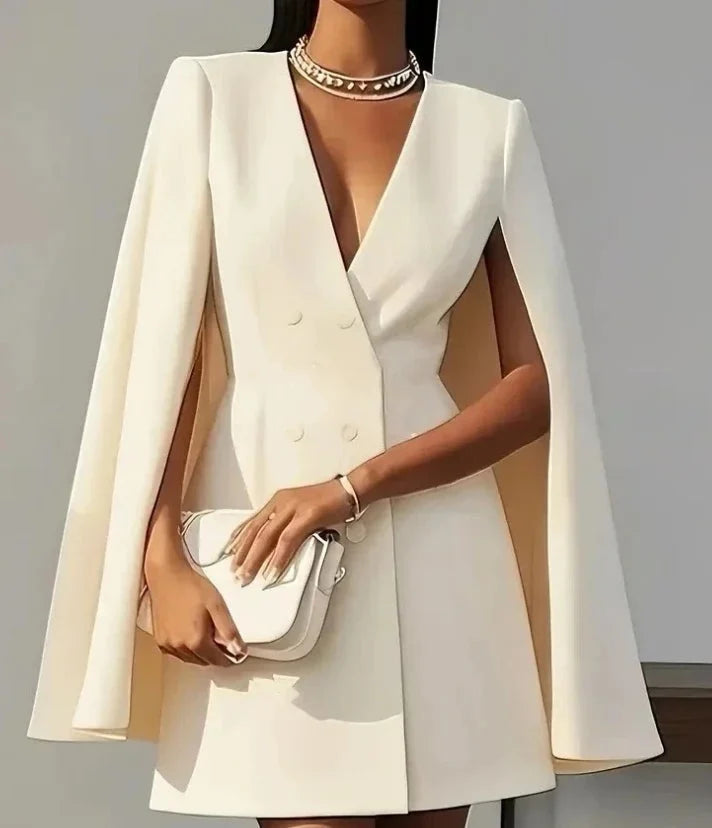 Vestido Blazer para Mujer con Mangas Capa
