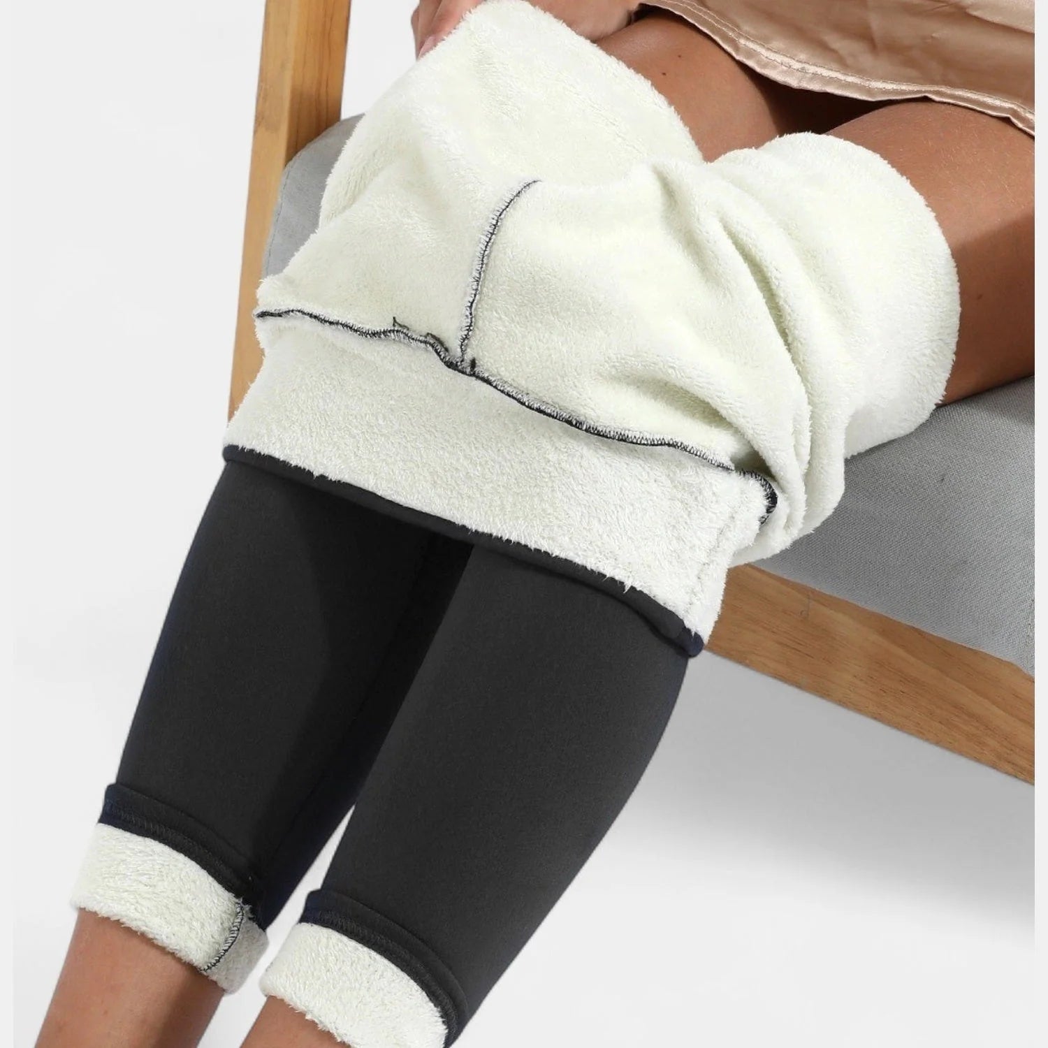 Leggings para mujer con forro completo de sherpa