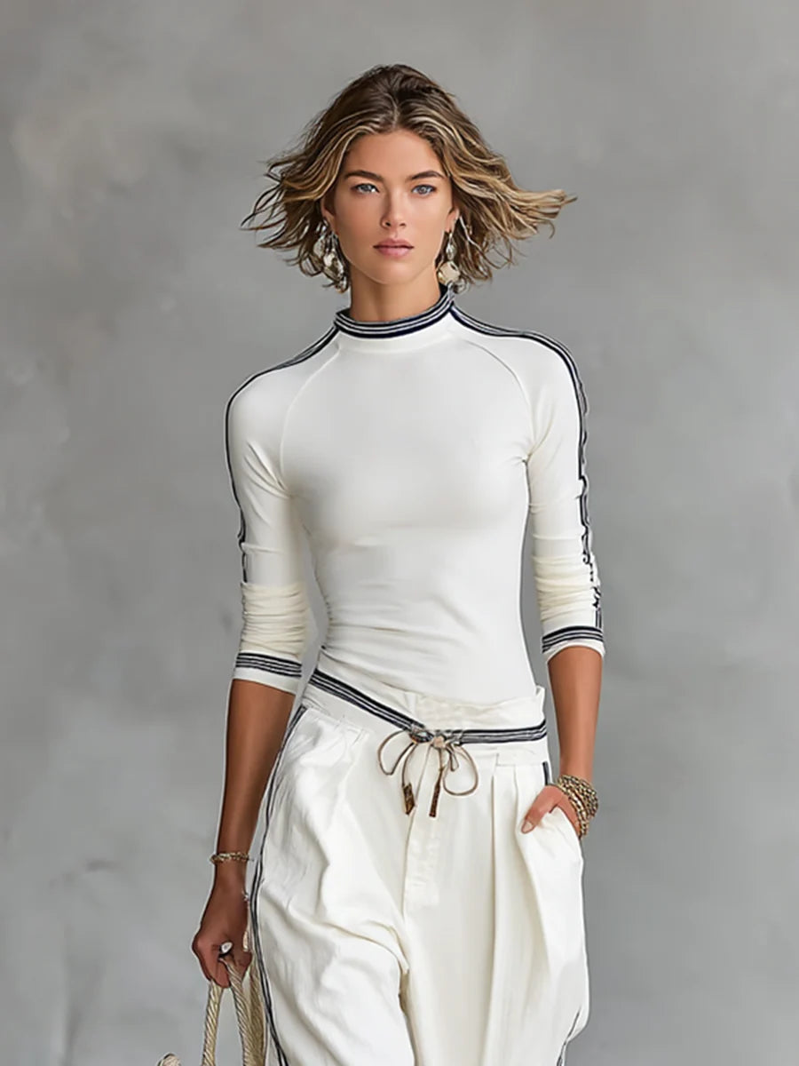Conjunto deportivo de mujer con pantalón ancho y cordón