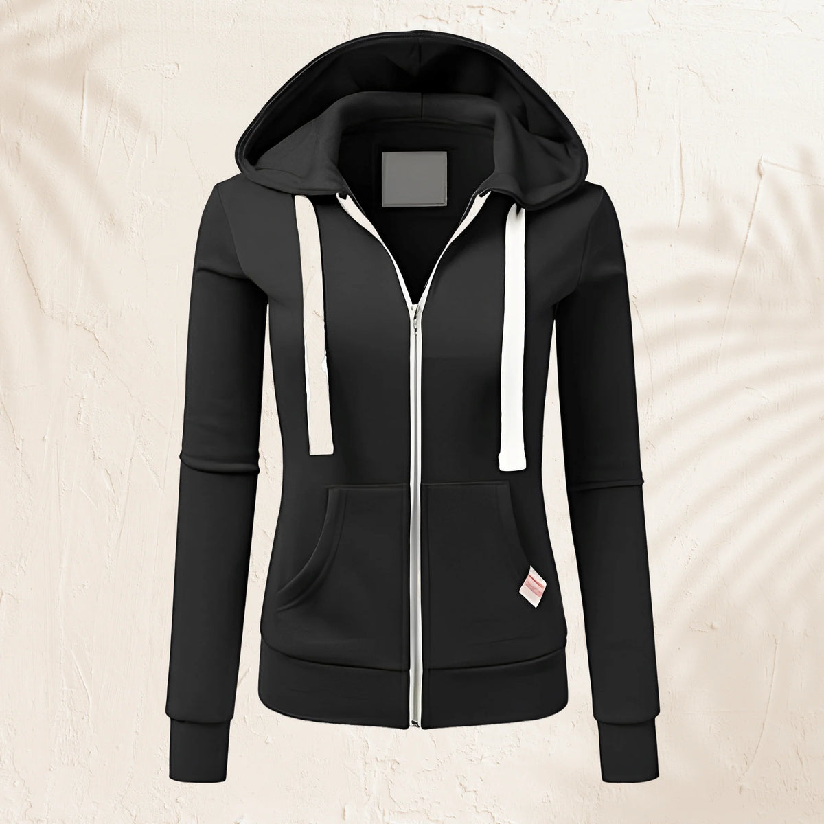 Sudadera con capucha y cremallera para mujer