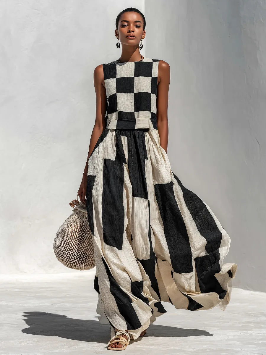 Vestido largo maxi para mujer con mangas anchas corte amplio