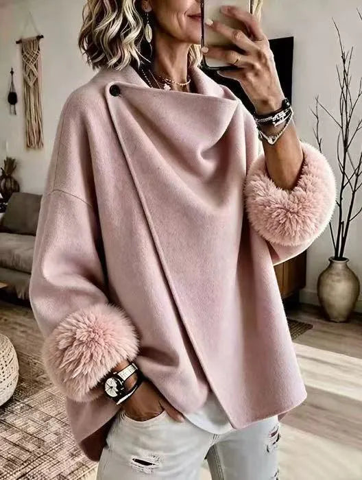 Chaqueta de mujer con frente asimétrico