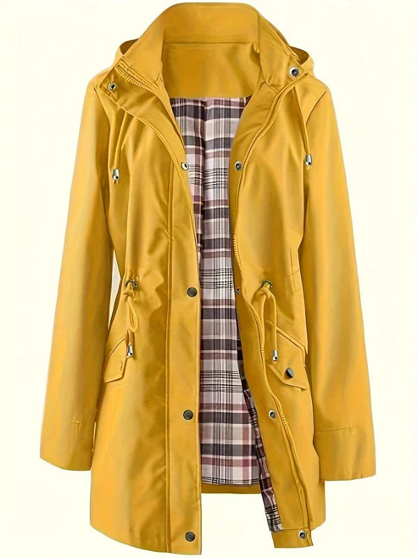 Abrigo Largo Impermeable para Mujer con Cintura Ajustable