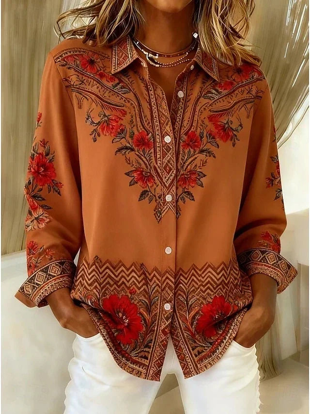 Blusa de mujer con estampado paisley floral