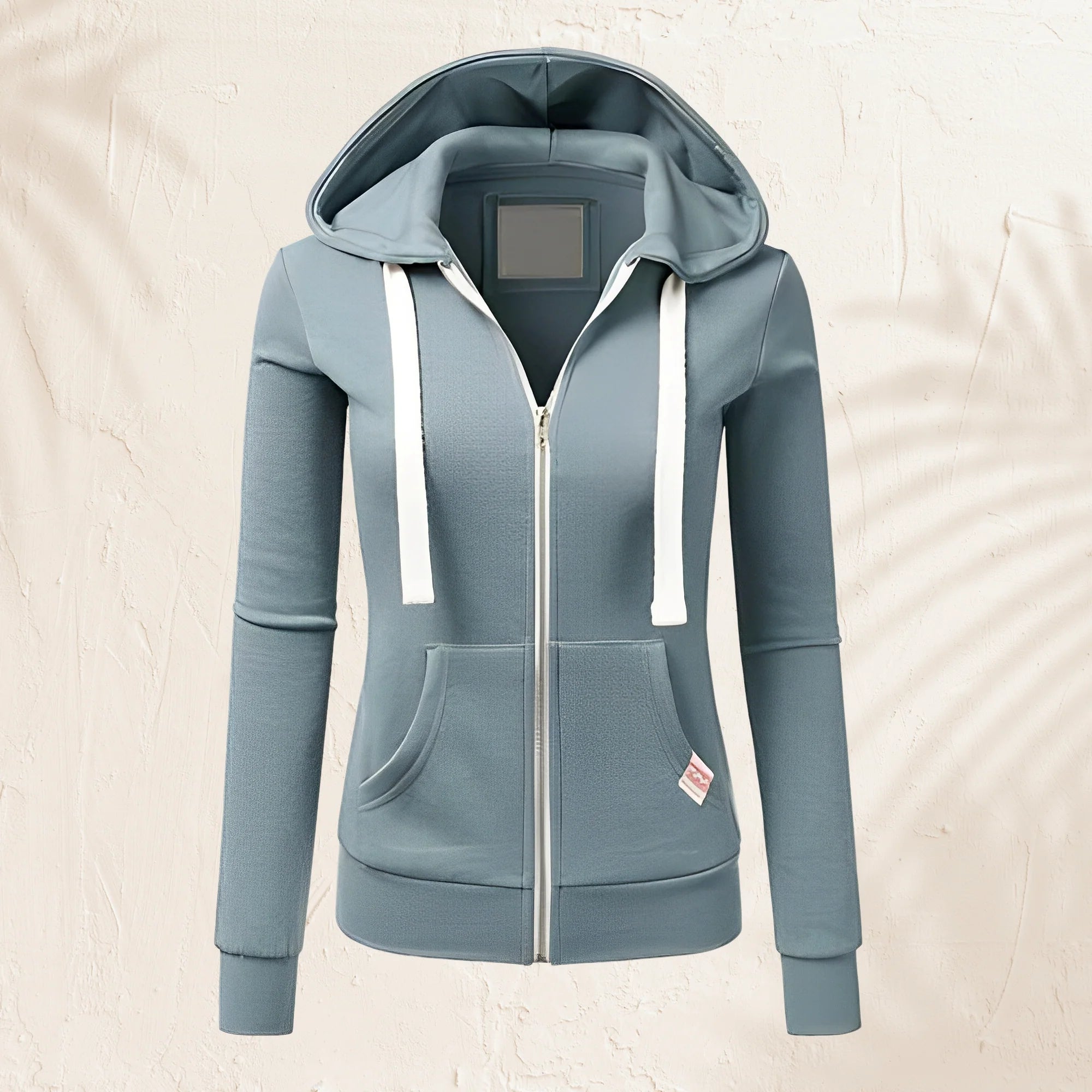 Sudadera con capucha y cremallera para mujer