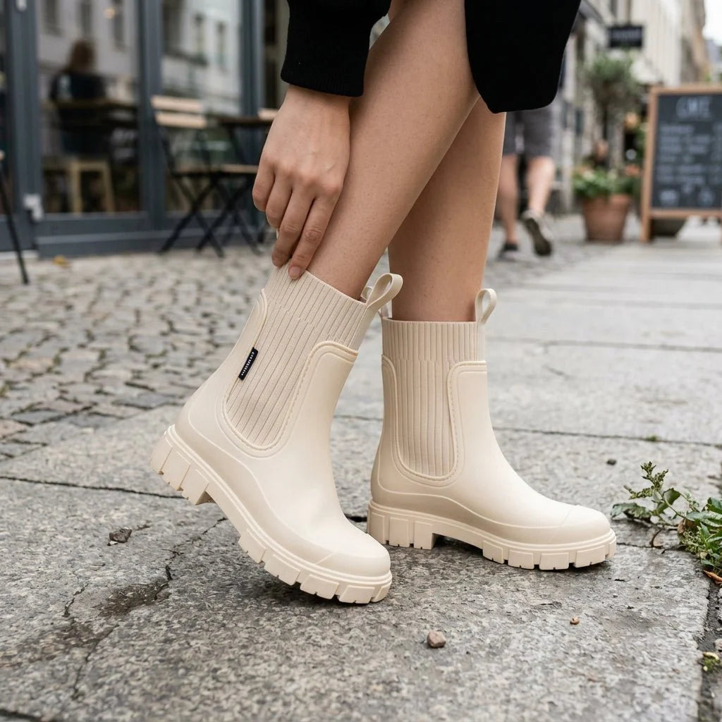Botines Chelsea para mujer con paneles laterales elásticos