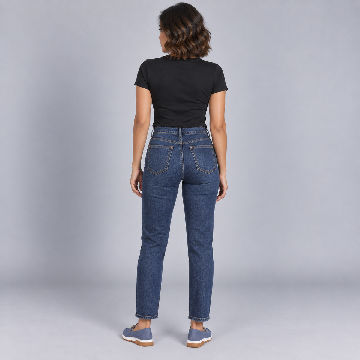Mocasines Ortopédicos para Mujer con Parte Superior Textil | Cierre de Deslizamiento | Accento Metálico, Suela Flexible, Comodidad Todo el Día | Zapatos de Trabajo