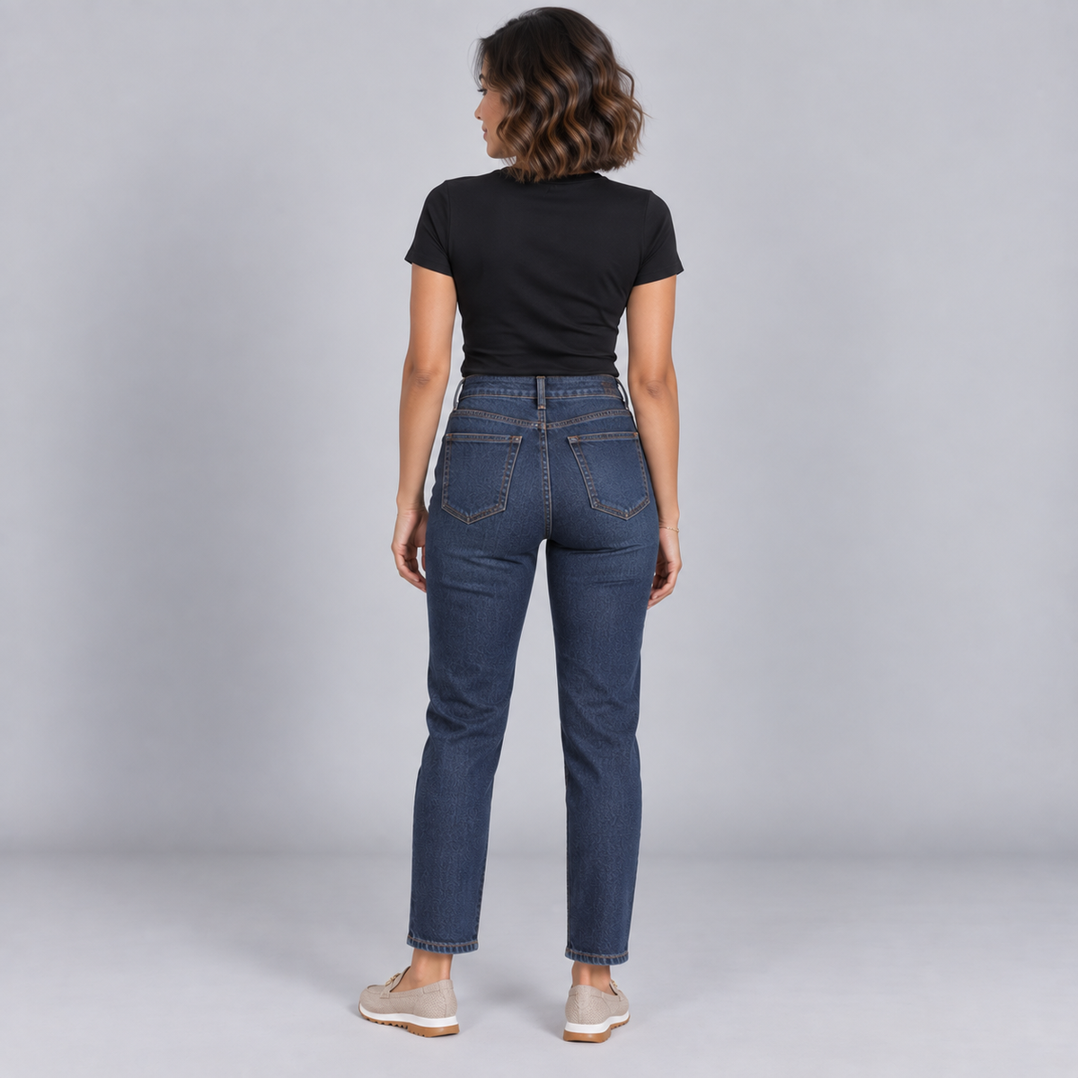 Mocasines Ortopédicos para Mujer con Parte Superior Textil | Cierre de Deslizamiento | Accento Metálico, Suela Flexible, Comodidad Todo el Día | Zapatos de Trabajo