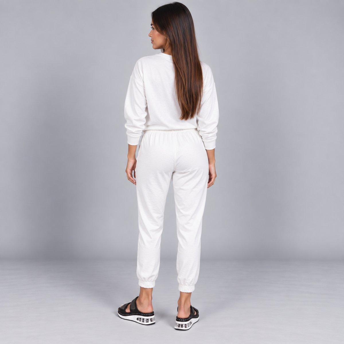 Sandalias de cuña para mujer con pedrería y acolchado