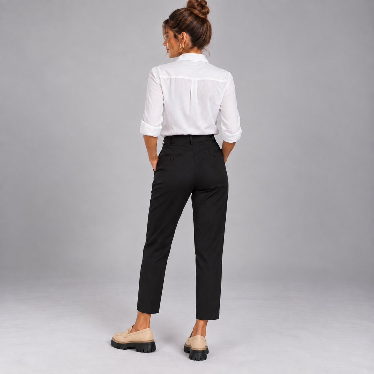 Mocasines Ortopédicos para Mujer con Soporte Ergonómico del Arco | Diseño Sin Cordones | Plantilla Acolchada, Punta Redonda, Ajuste Ancho | Oficina y Uso Diario