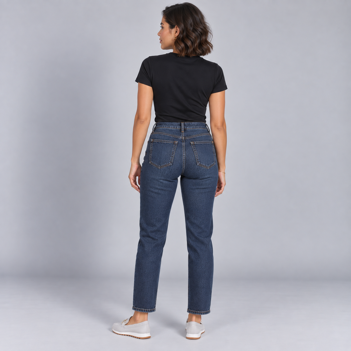 Mocasines Ortopédicos para Mujer con Parte Superior Textil | Cierre de Deslizamiento | Accento Metálico, Suela Flexible, Comodidad Todo el Día | Zapatos de Trabajo