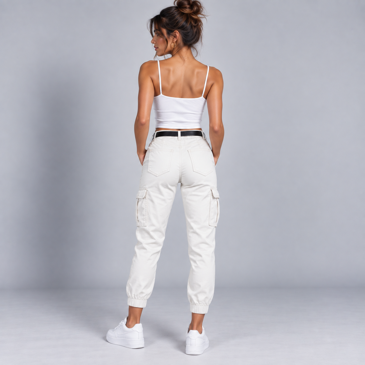 Pantalón Cargo para Mujer con Múltiples Bolsillos | Corte Relajado y Pierna Larga | Estilo Urbano para Uso Diario y Viajes