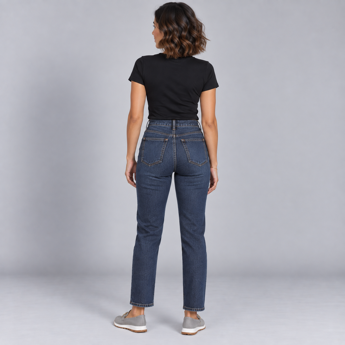 Mocasines Ortopédicos para Mujer con Parte Superior Textil | Cierre de Deslizamiento | Accento Metálico, Suela Flexible, Comodidad Todo el Día | Zapatos de Trabajo