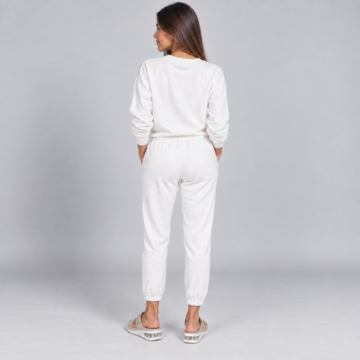Sandalias de cuña para mujer con pedrería y acolchado