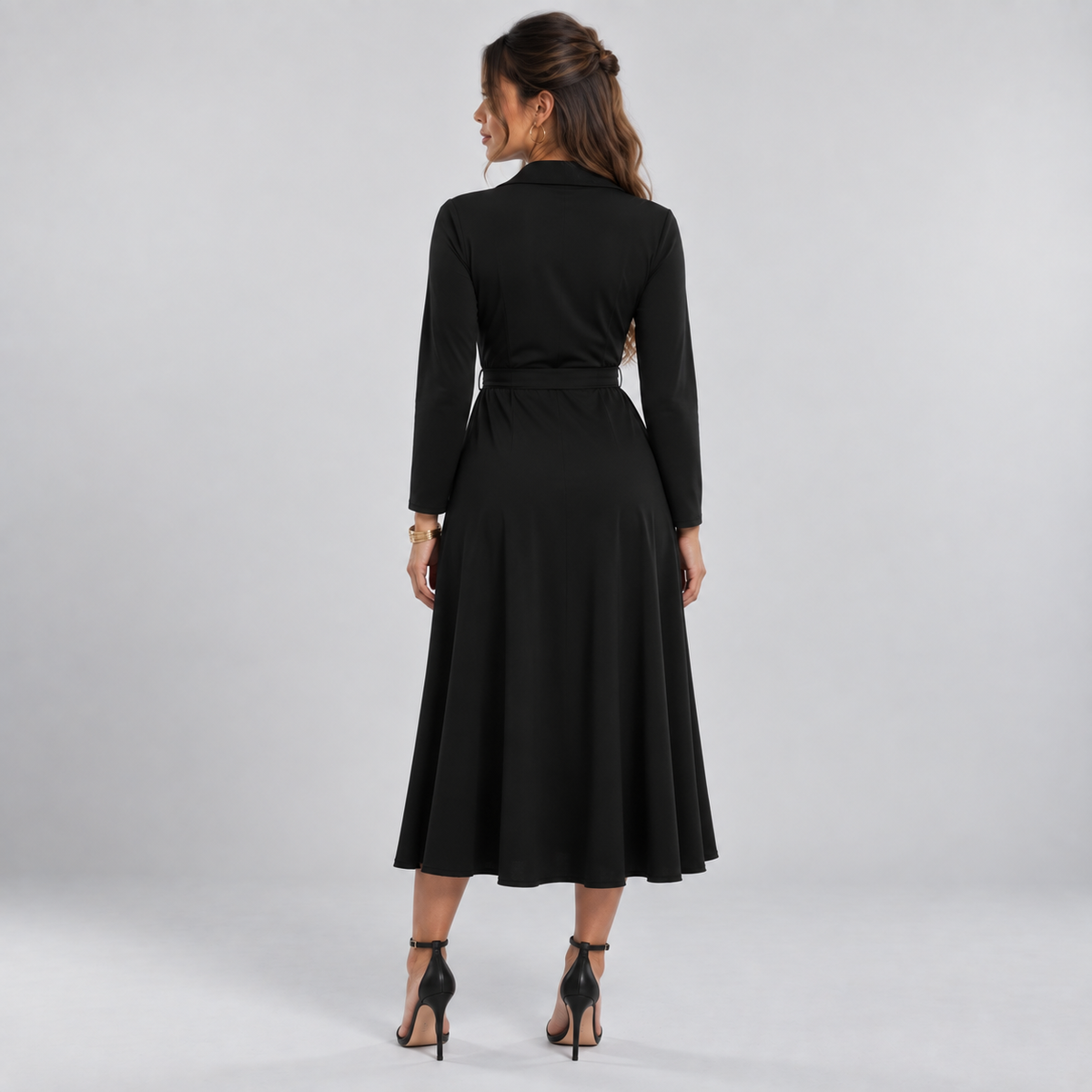 Vestido Camisero de Mujer con Cuello Clásico | Corte Fluido y Relajado | Diseño Minimalista para Otoño y Uso Diario