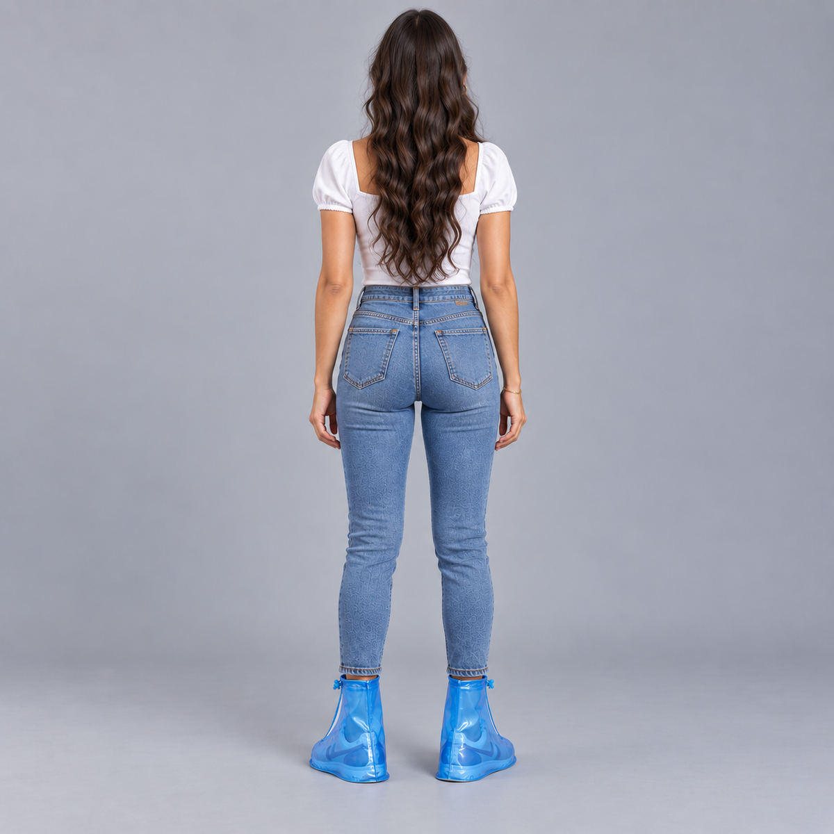 Cubrezapatos de poliéster premium con cremallera frontal