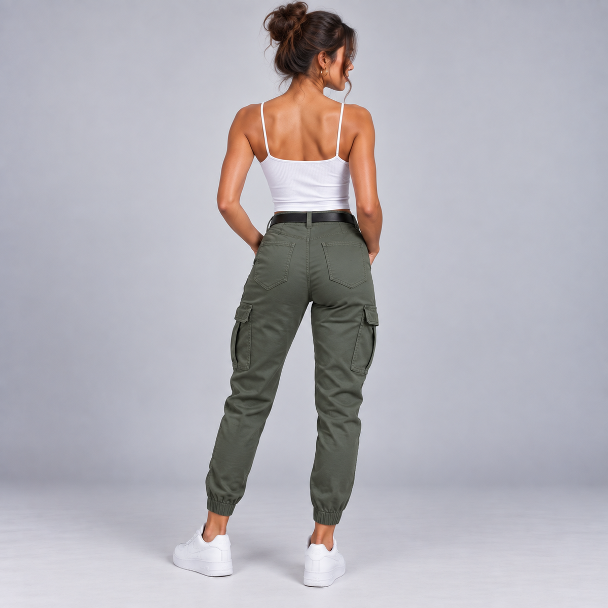 Pantalón Cargo para Mujer con Múltiples Bolsillos | Corte Relajado y Pierna Larga | Estilo Urbano para Uso Diario y Viajes