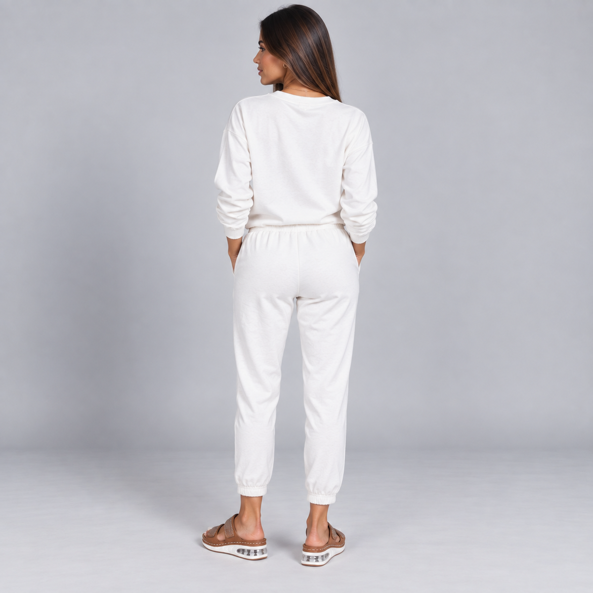 Sandalias de cuña para mujer con pedrería y acolchado