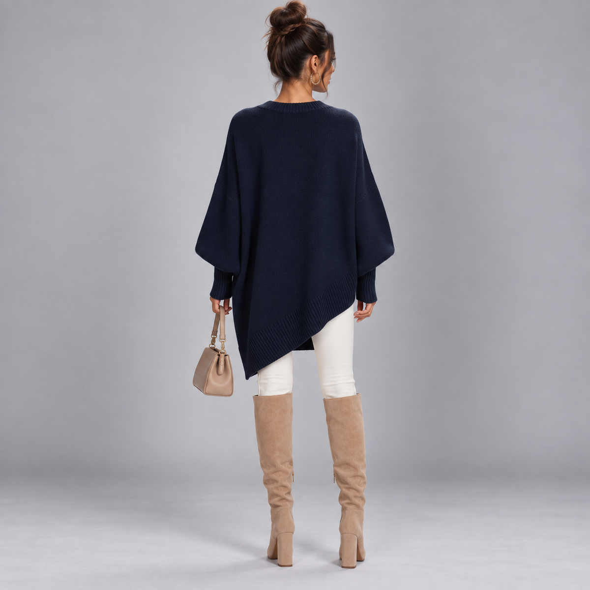 Jersey de punto fino para mujer con corte entallado
