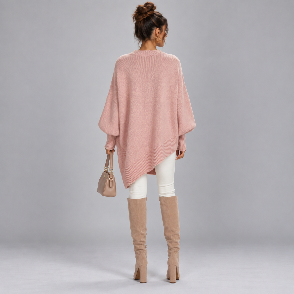 Jersey de punto fino para mujer con corte entallado