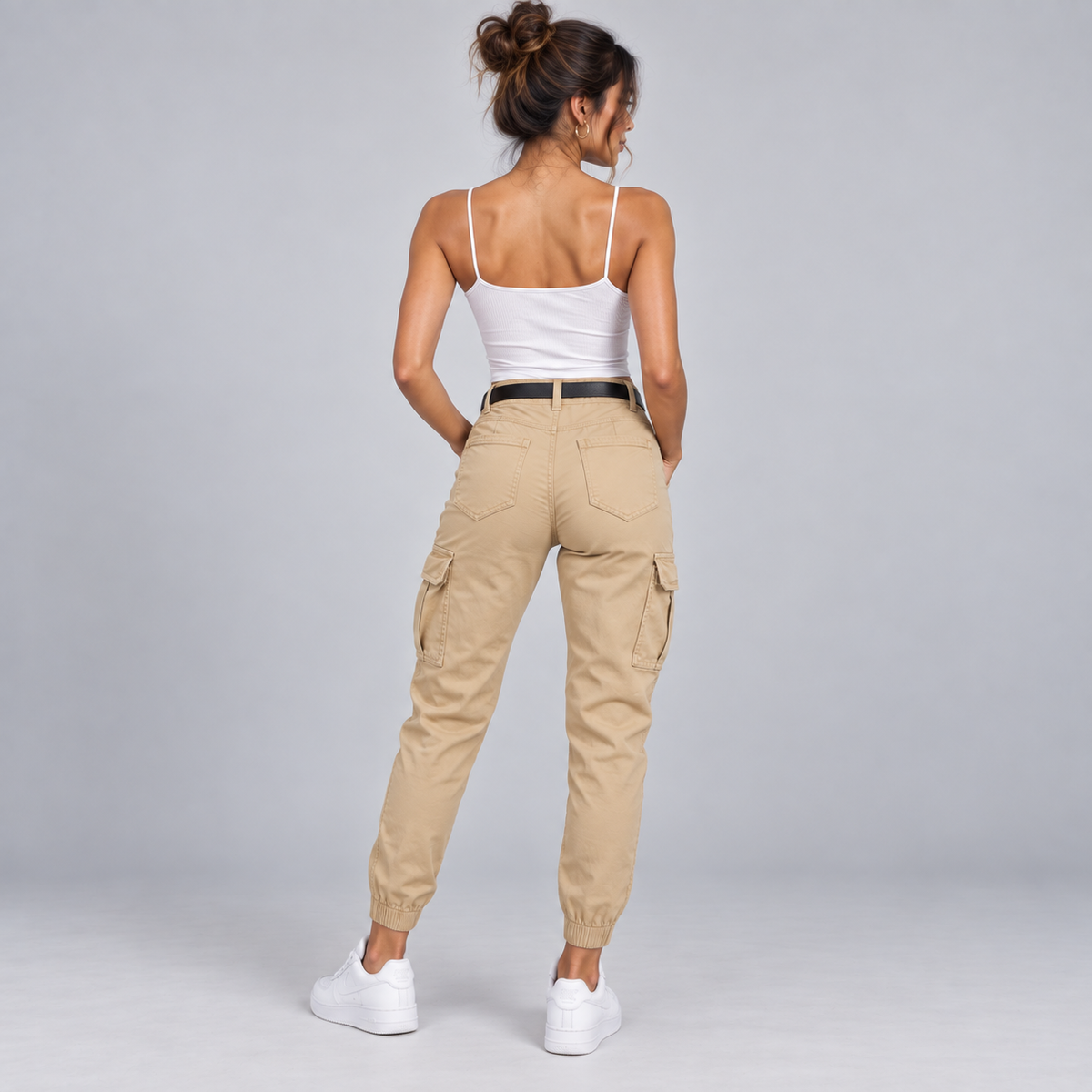 Pantalón Cargo para Mujer con Múltiples Bolsillos | Corte Relajado y Pierna Larga | Estilo Urbano para Uso Diario y Viajes