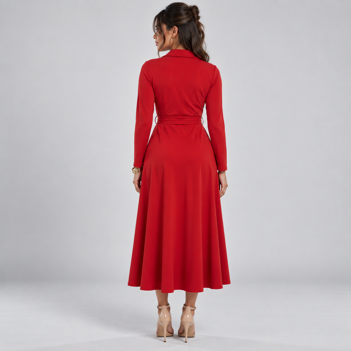 Vestido Camisero de Mujer con Cuello Clásico | Corte Fluido y Relajado | Diseño Minimalista para Otoño y Uso Diario