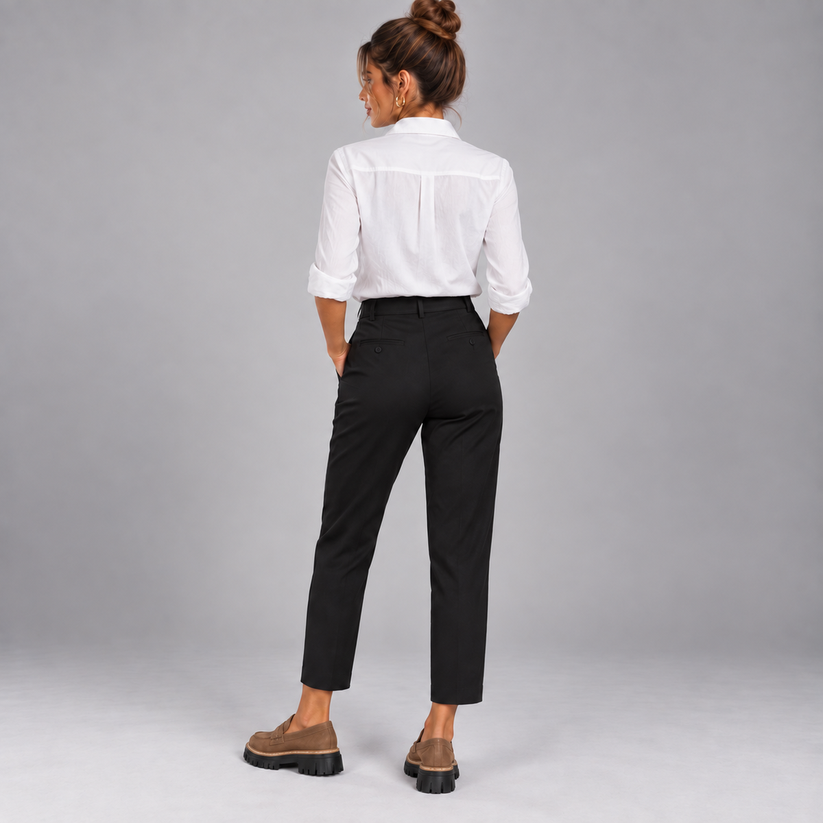 Mocasines Ortopédicos para Mujer con Soporte Ergonómico del Arco | Diseño Sin Cordones | Plantilla Acolchada, Punta Redonda, Ajuste Ancho | Oficina y Uso Diario