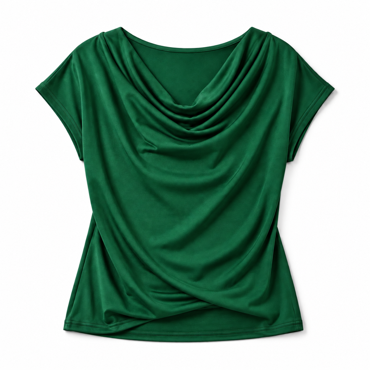Top de Jersey Elástico para Mujer con Cuello Vuelto | Ajuste Slim | Cuello Alto, Mangas Largas, Comodidad Elástica | De Oficina a Noche