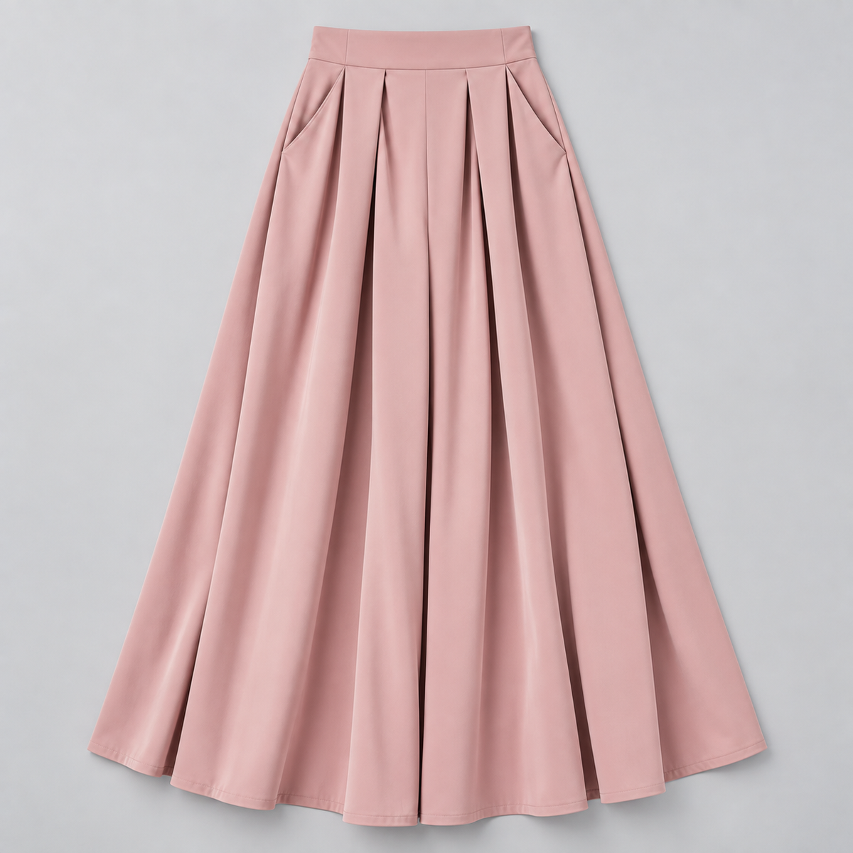 Falda Maxi Plisada de Talle Alto | Silueta Fluida en Línea A | Tejido Ligero y Transpirable para Looks Diarios y Especiales