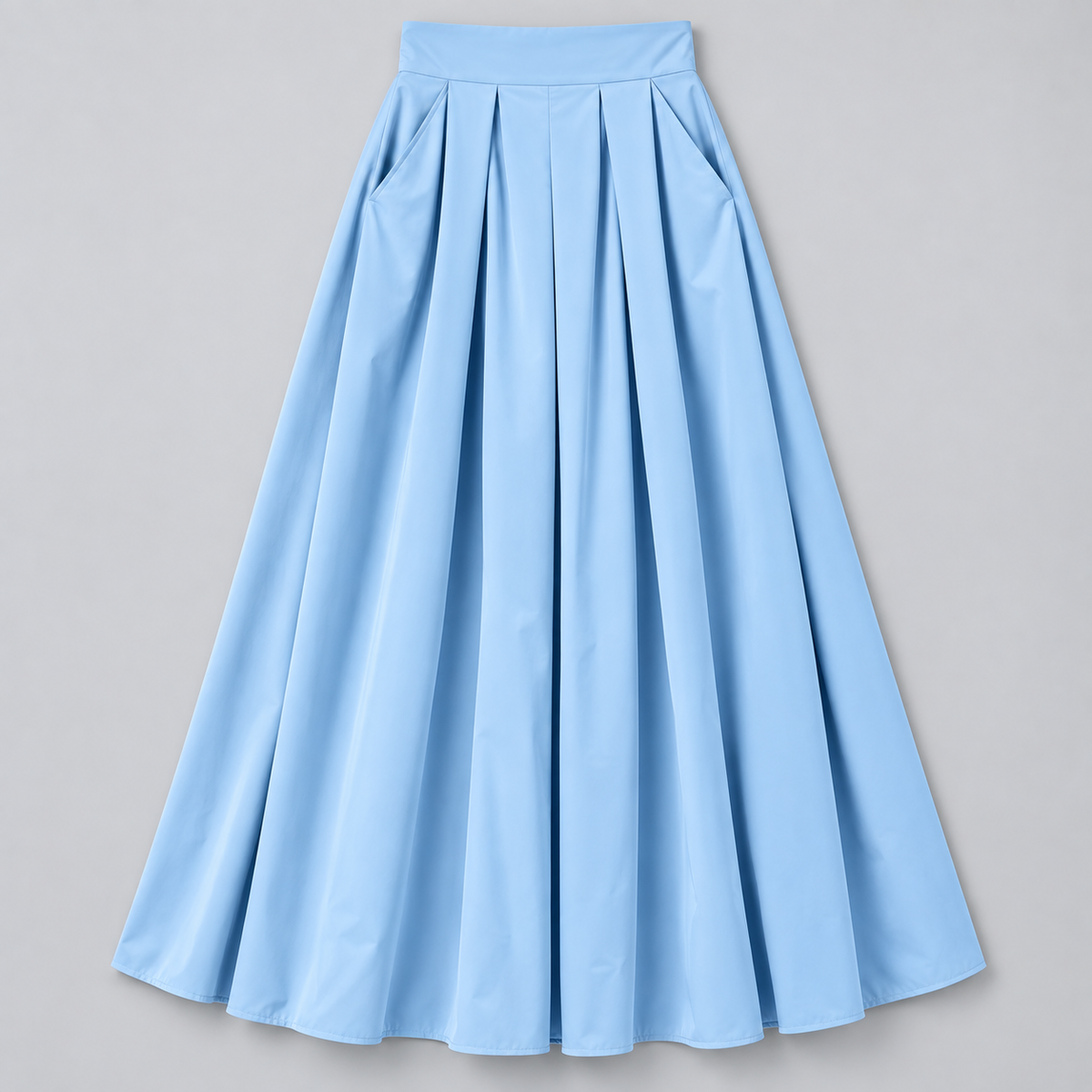 Falda Maxi Plisada de Talle Alto | Silueta Fluida en Línea A | Tejido Ligero y Transpirable para Looks Diarios y Especiales