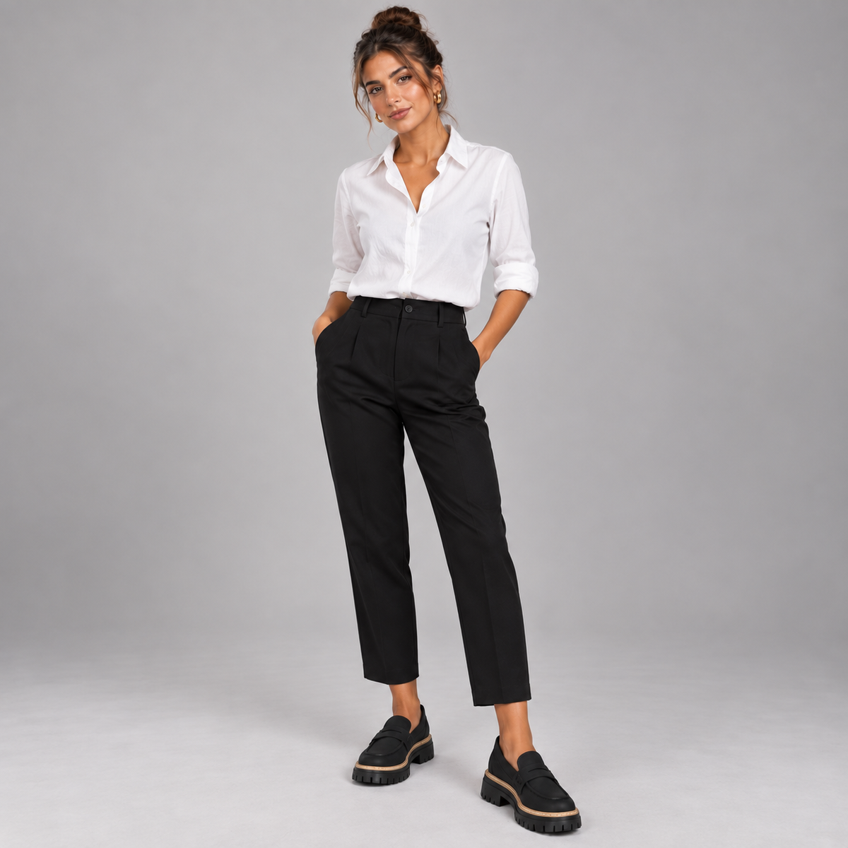 Mocasines Ortopédicos para Mujer con Soporte Ergonómico del Arco | Diseño Sin Cordones | Plantilla Acolchada, Punta Redonda, Ajuste Ancho | Oficina y Uso Diario
