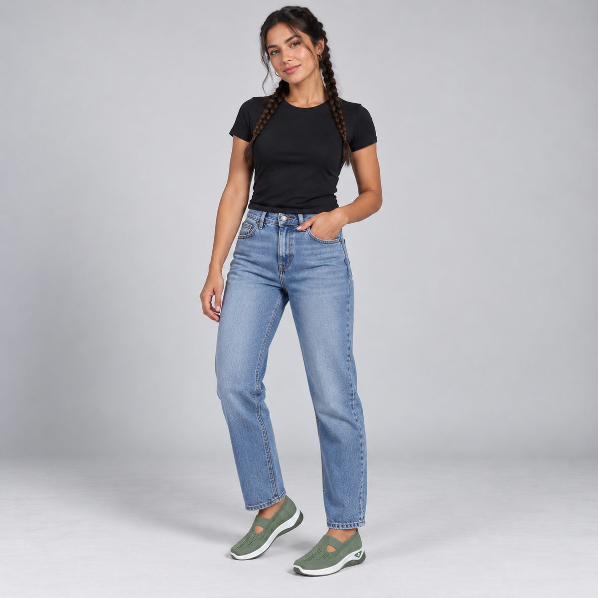 Zapatillas con Cuña Interior y Malla Transpirable | Diseño Sin Cordones y Plantilla Acolchada | Suela Antideslizante para Mujer