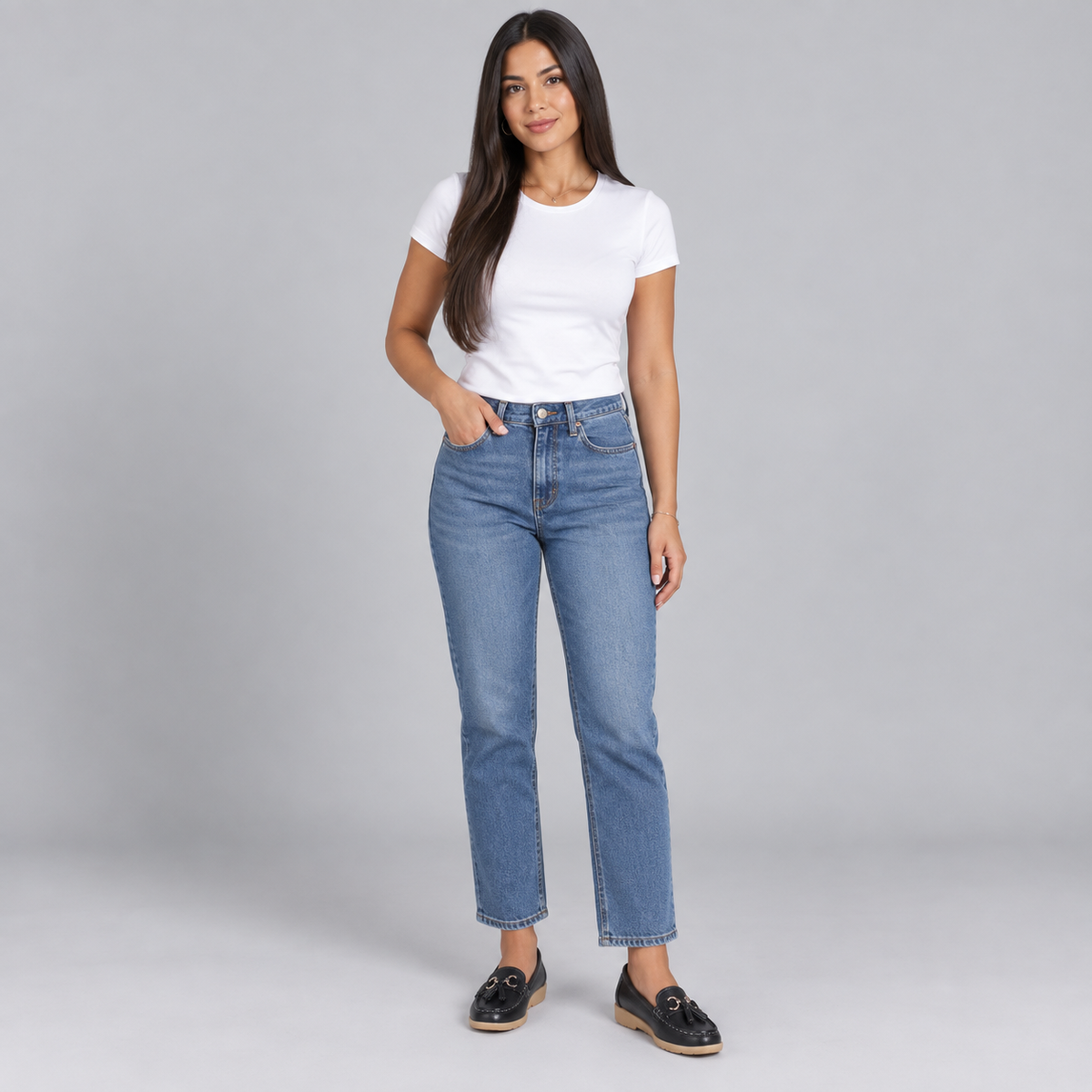 Mocasines ortopédicos de cuero para mujer | Sin cordones, plantilla acolchada | Soporte ergonómico, tacón bajo | Zapatos de oficina | Zapatos para uso diario