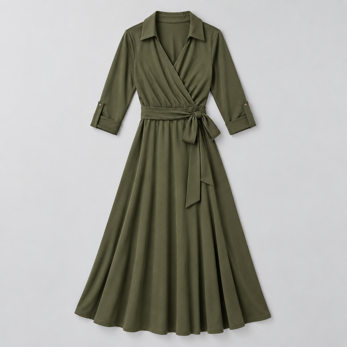 Vestido Camisero de Mujer con Cuello Clásico | Corte Fluido y Relajado | Diseño Minimalista para Otoño y Uso Diario