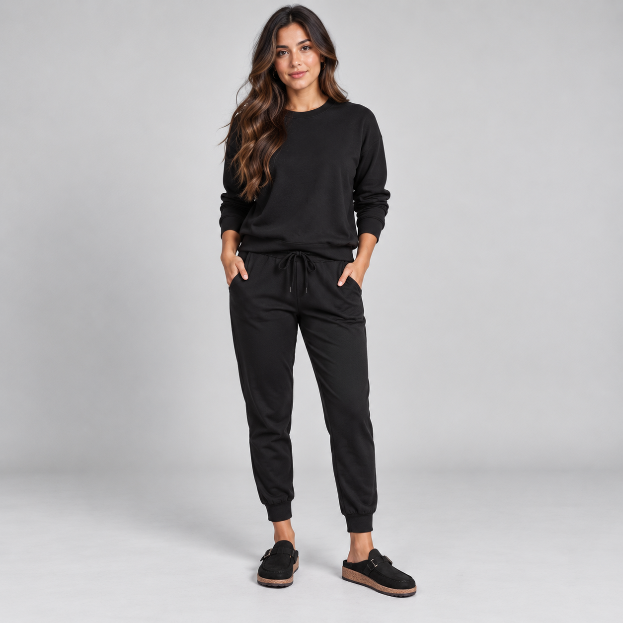 Sandalias de ante para mujer con plantilla acolchada