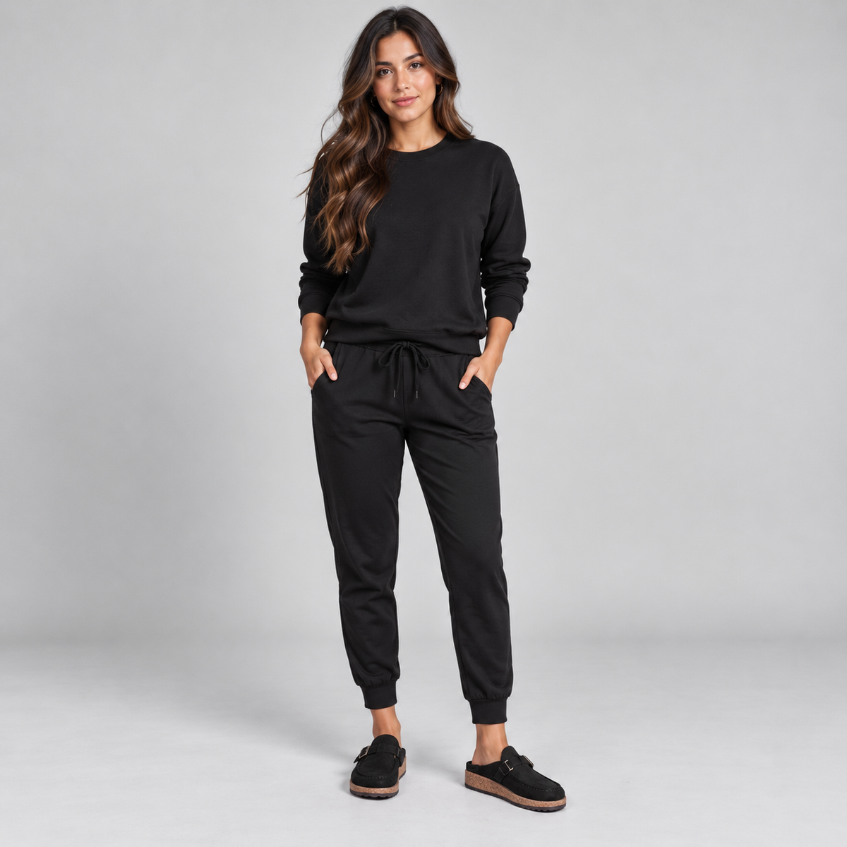 Sandalias de ante para mujer con plantilla acolchada