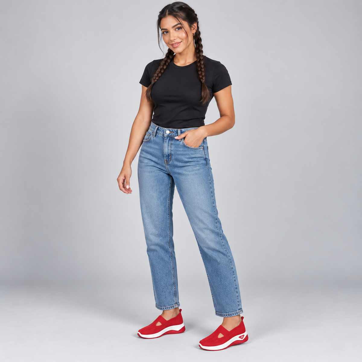 Zapatillas con Cuña Interior y Malla Transpirable | Diseño Sin Cordones y Plantilla Acolchada | Suela Antideslizante para Mujer