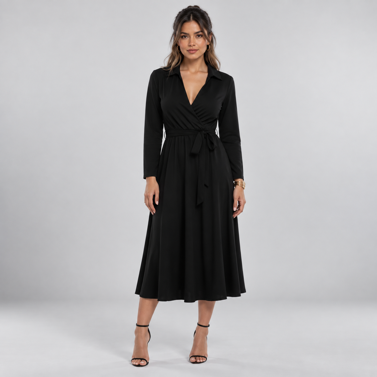 Vestido Camisero de Mujer con Cuello Clásico | Corte Fluido y Relajado | Diseño Minimalista para Otoño y Uso Diario