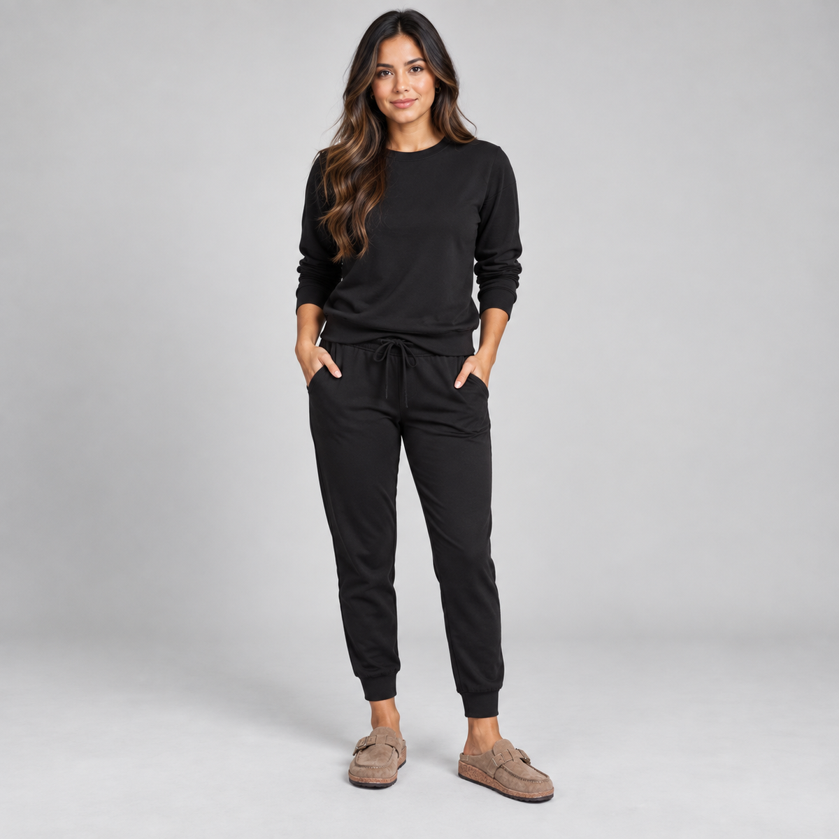Sandalias de ante para mujer con plantilla acolchada