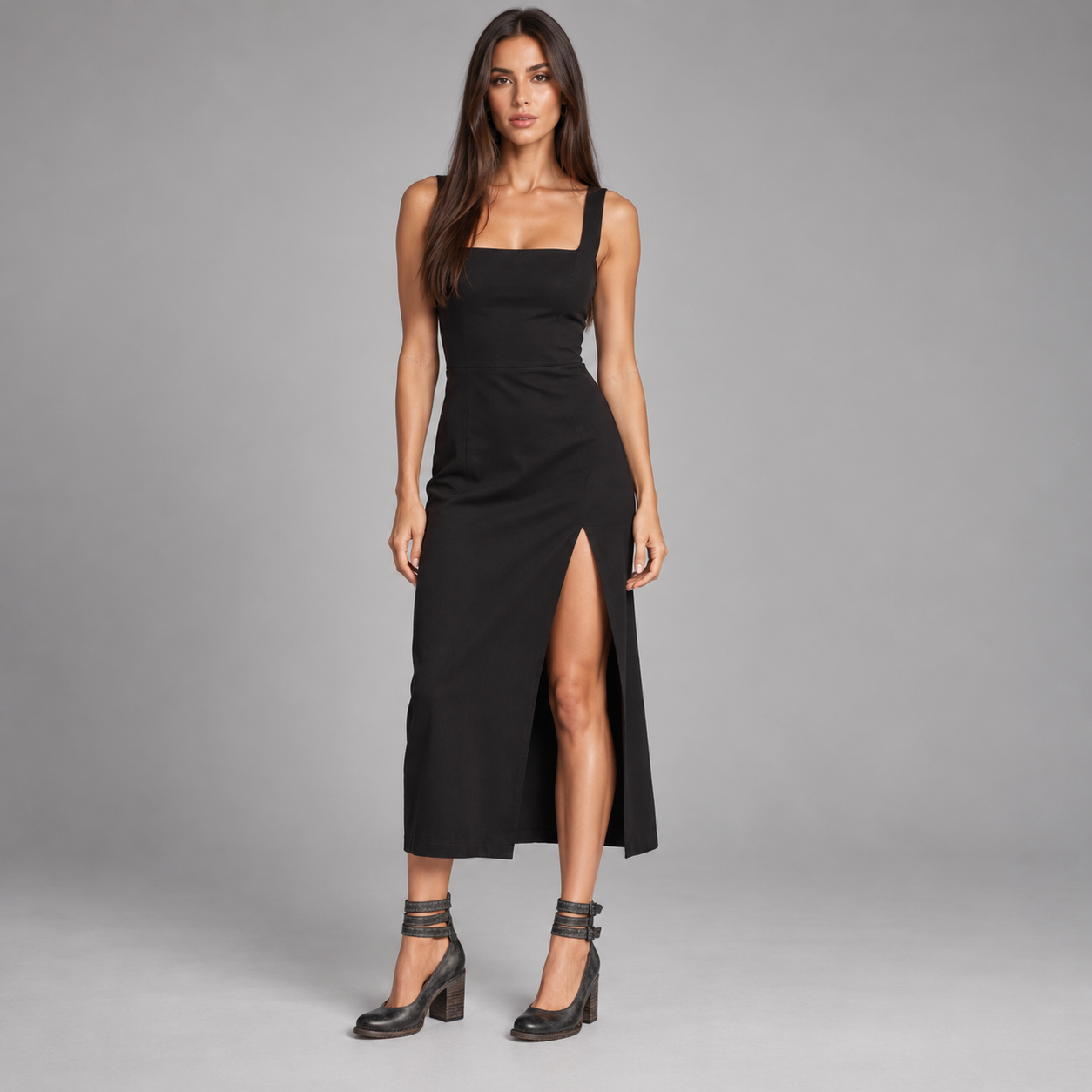 Sandalias Ortopédicas de Piel con Tacón Bloque y Hebillas | Doble Tira Ajustable | Estilo Boho Urbano para Uso Diario